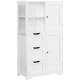 image 1 of Yaheetech Bathroom Storage Unit with Open Compartments White White