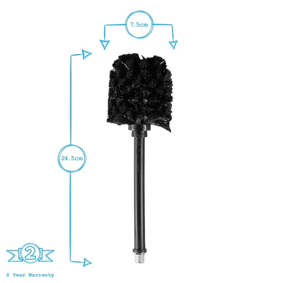 image 1 of Harbour Housewares Replacement Toilet Brush Head - Black Black