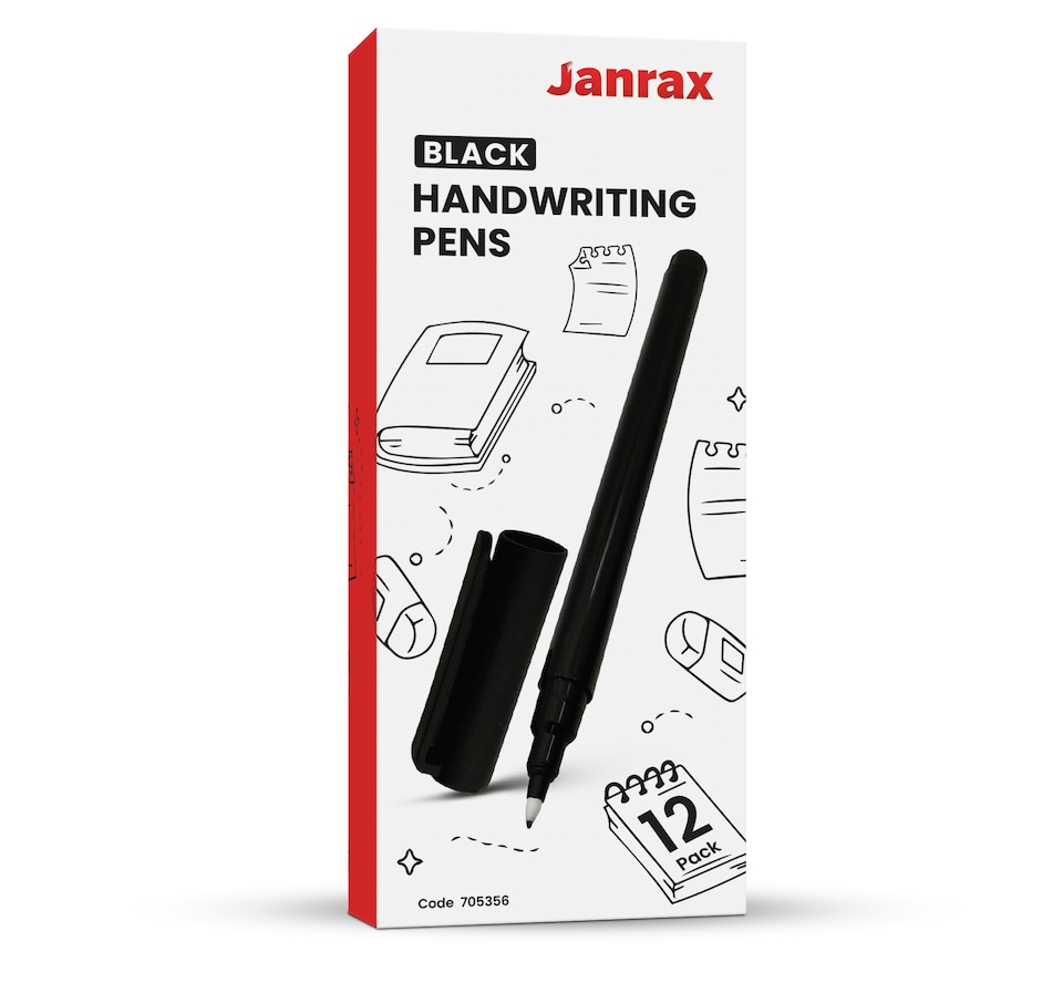 image 1 of Pack of 72 Black Handwriting Pens by Janrax