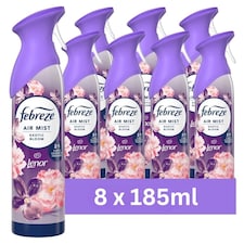 Febreze Exotic Bloom Air Freshener Spray 185ml 8 Pack