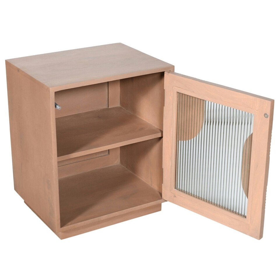 image 1 of Jodhpur Solid Wood Bedside Table Brown