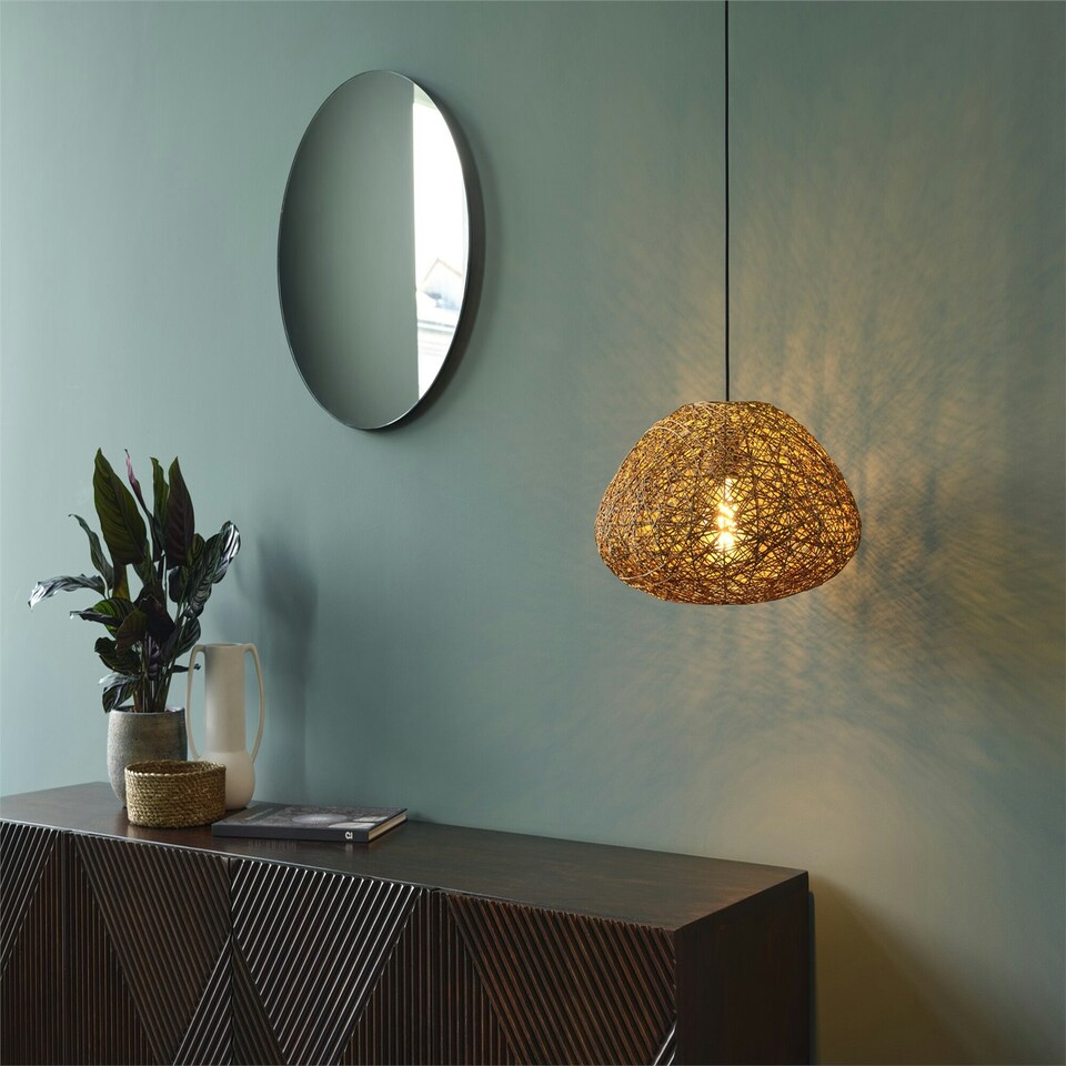 image 1 of Osram Decor Paper Drop Ceiling Light 1 X E27 Beige Cream