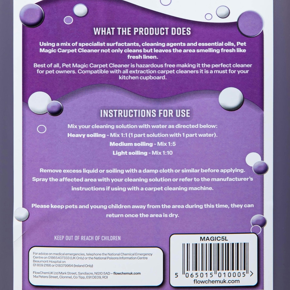 image 1 of 5 Litre Bubblegum Scented Pet Disinfectant Cleaner