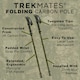 image 6 of Folding Carbon Pole Pair Lightweight Compact 5 Section Hiking Trekking Sticks | Black | Black | One Size | 2