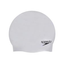 Speedo Unisex Adult 3D Silicone Swim Cap - Silver - One Size