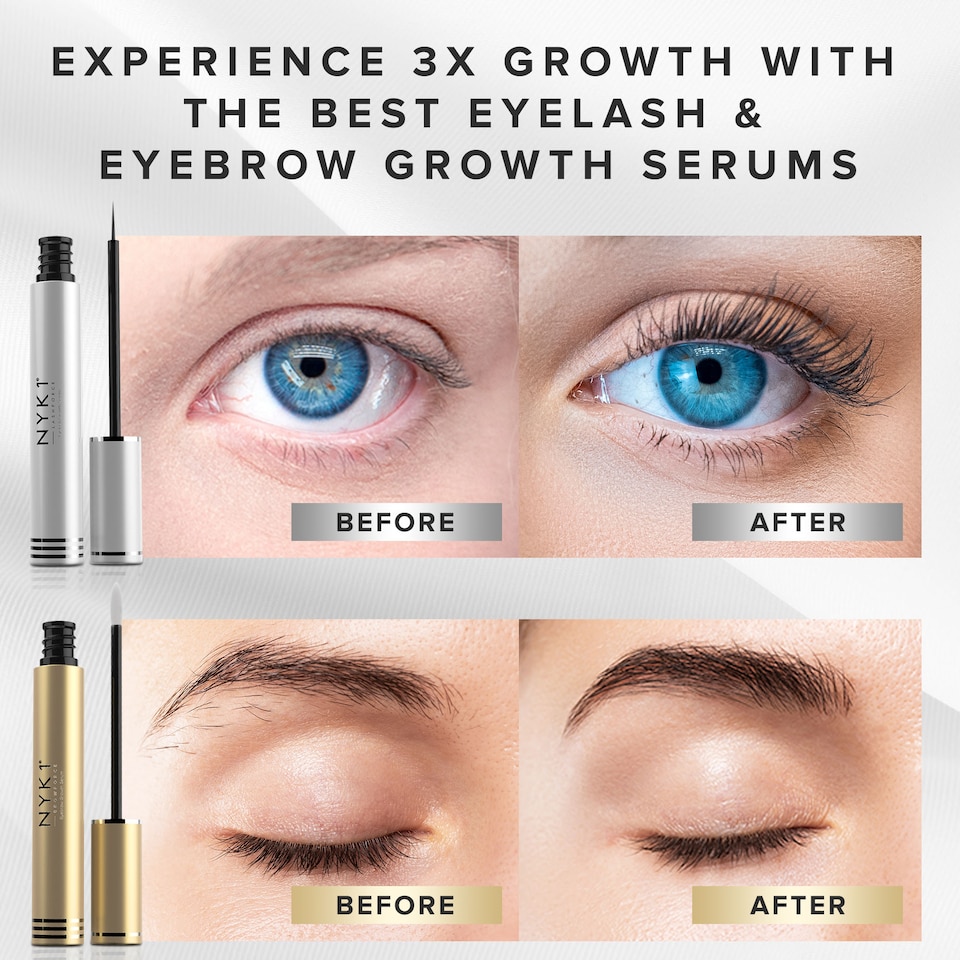 image 1 of NYK1 LashForce & BrowForce Bundle (8ml x2) Advanced Growth Serum for Longer, Fuller, Thicker Lashes & Brows