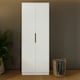 image 3 of FWStyle Veloce 2 Door Double Wardrobe - White Gloss, Quick Click Assembly White
