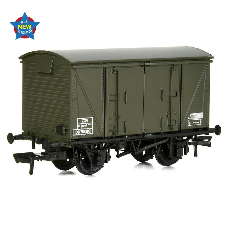 image 1 of Bachmann 12t Vanwide Ventilated Van BR Departmental Olive Green
