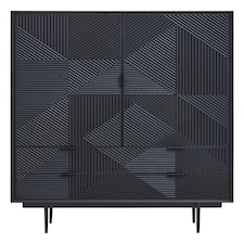 Interiors by Premier Black Finish Wooden Cabinet Black