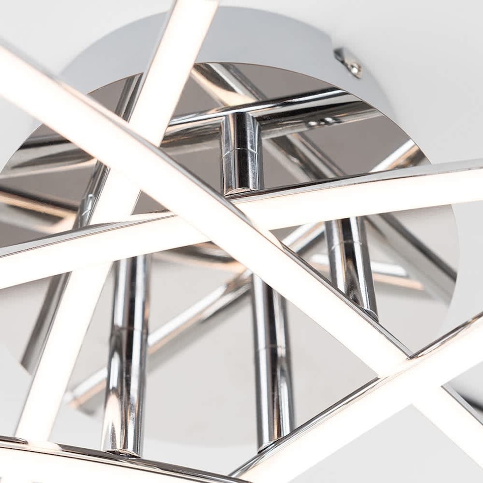 image 1 of ValueLights Marais Silver Ceiling Bar Light | Chrome