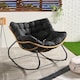 image 4 of OHS Bali Garden Rocking Chair Outdoor Metal Frame Chairs with Cushion
