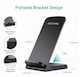 image 4 of Black Wireless Mobile Phone Desktop Charger Stand | Black | One Size