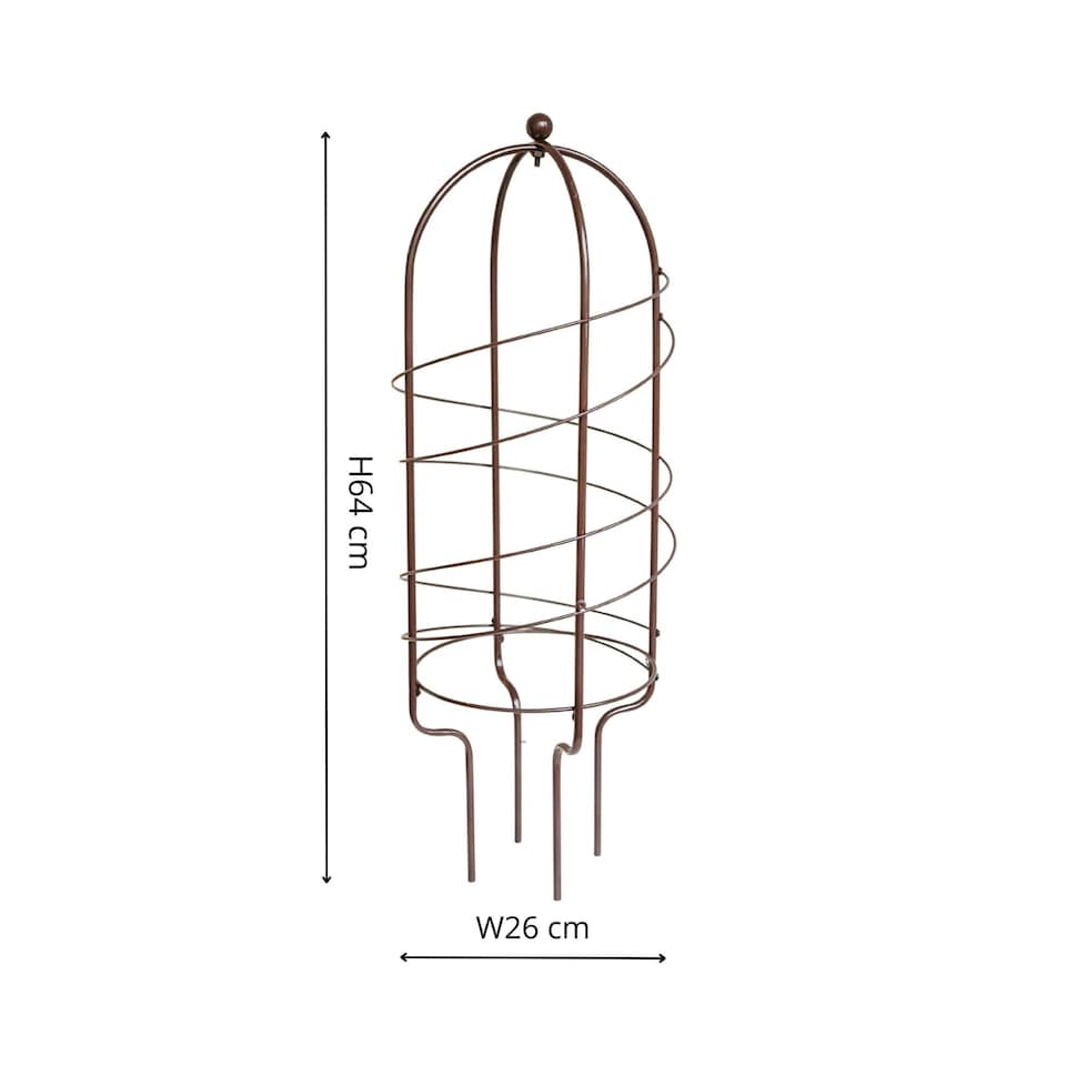 image 1 of Outdoor Pot Plant Support - Mild Steel - L64 x W26 x H26 cm - Zinc