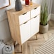 image 3 of Sideboard Storage Cabinet 2 Door 2 Drawer Cupboard Solid Wood Legs