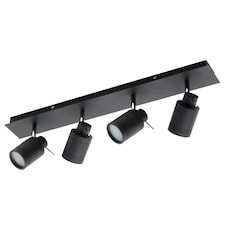 BHS Hector Bathroom Ceiling Spotlight Bar | Black | Matte Black | 1