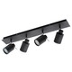 image 1 of BHS Hector Bathroom Ceiling Spotlight Bar | Black | Matte Black | 1
