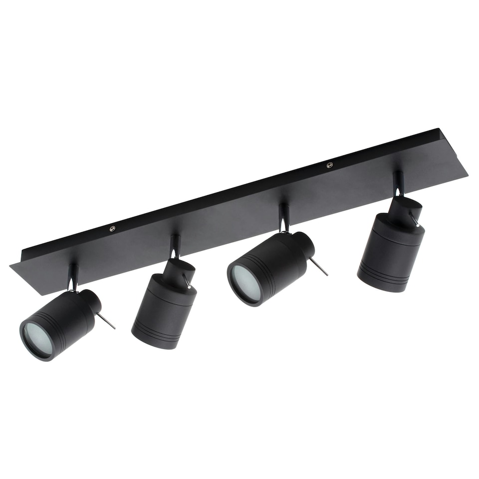 image 1 of BHS Hector Bathroom Ceiling Spotlight Bar | Black | Matte Black | 1