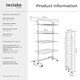 image 6 of Drying Rack Odelia - with wheels, foldable, 4 tiers