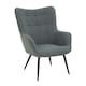 image 2 of Interiors by Premier Stockholm Grey Fabric Armchair, High Back Patterned Armchair, Easy to Maintain Bucket Chair