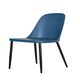 image 2 of Aspen Round Dining Table and 4 Duo Plastic Seats Chairs with Metal Legs - Grey Oak/Blue/Black - Flat Packed Grey