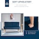 image 5 of HOMCOM Velvet-Feel Double Sofa w/ Wood Frame Foam Padding High Back, Blue