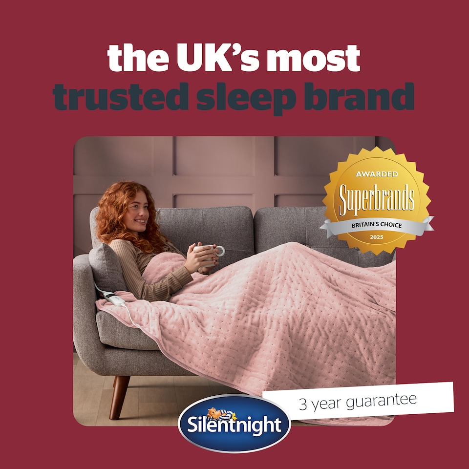 image 1 of Silentnight Luxury Heated Throw, Blush | Pink | Blush | One Size | 1