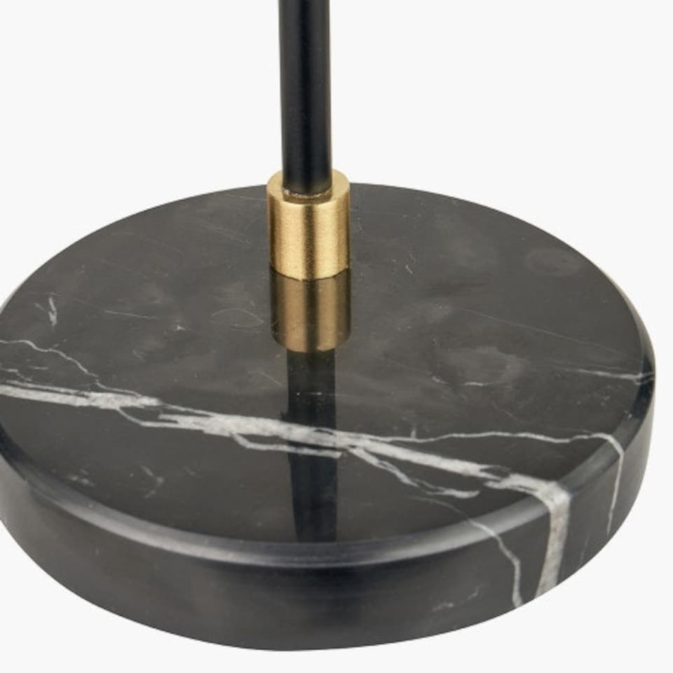 image 1 of Black and Brushed Brass Task Table Lamp Black | Gold