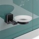 image 1 of Showerdrape Unity Black Stainless Steel Wall Mounted Frosted Glass Soap Dish | Multi | 1