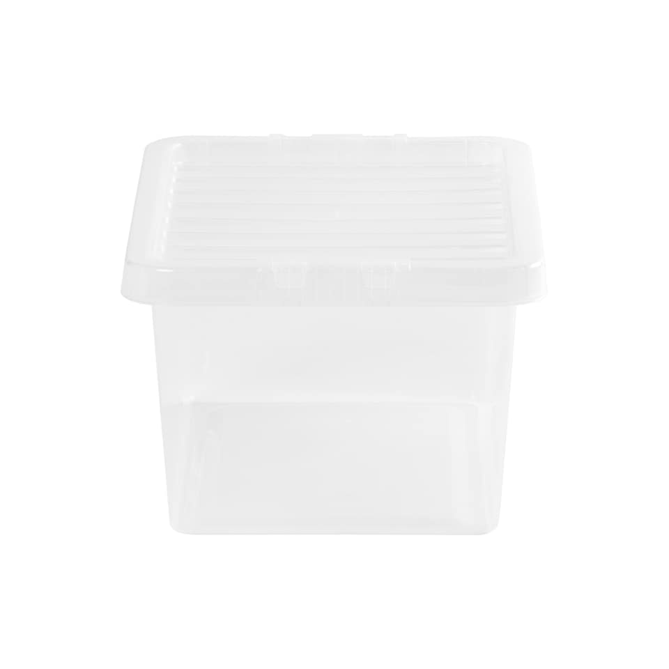 image 1 of Wham Crystal 5 x 11L Stackable Plastic Storage Boxes with Lids Clear | Clear