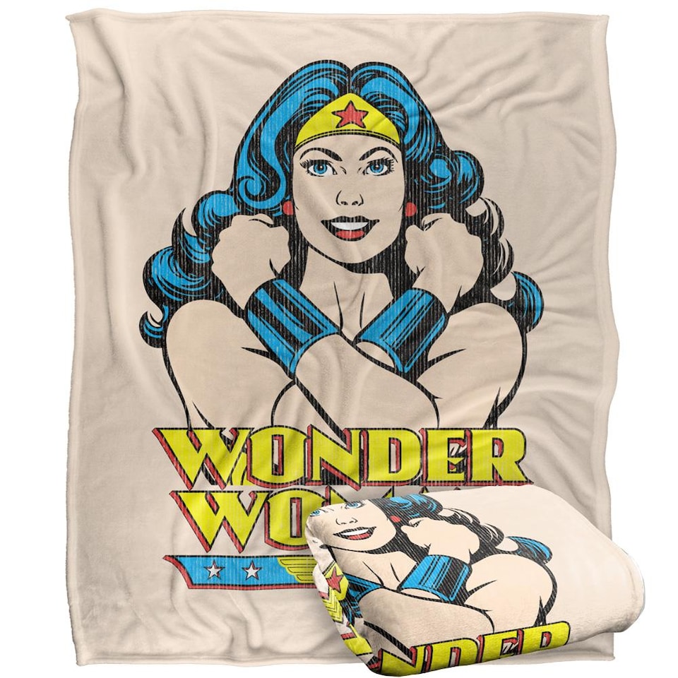 image 1 of Wonder Woman Pose Blanket | Multi | Multicoloured | One Size | 1