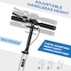 image 3 of HOMCOM Adult Teens Kick Scooter Foldable Height Adjustable Aluminium Ride On Toy for 14 older with Rear Wheel & Hand Brake, 200mm Big Wheels, Shock Mitigation System - Silver