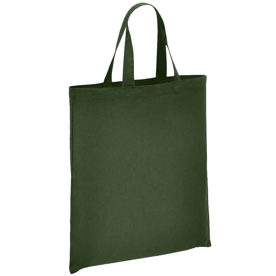 Brand Lab Organic Cotton Short Handle Shopper Bag - Forest Green - One Size Green