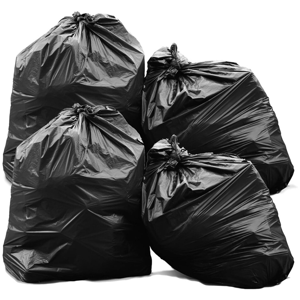 image 1 of 200 x 80L Strong Large Black Rubbish Waste Bin Liners 140 Gauge Ideal For Home & Office
