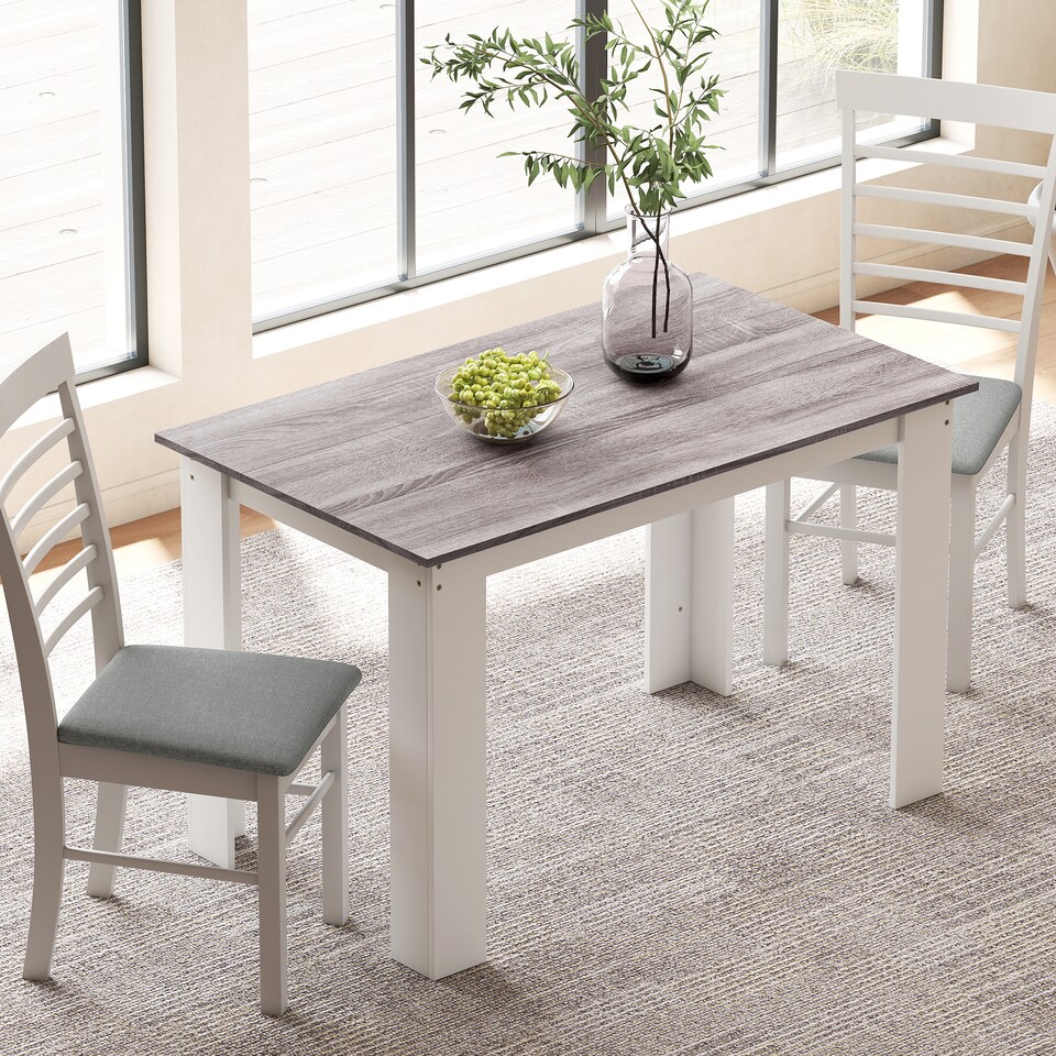 image 1 of HOMCOM Dining Table for 4-6 People, Wood Effect Tabletop