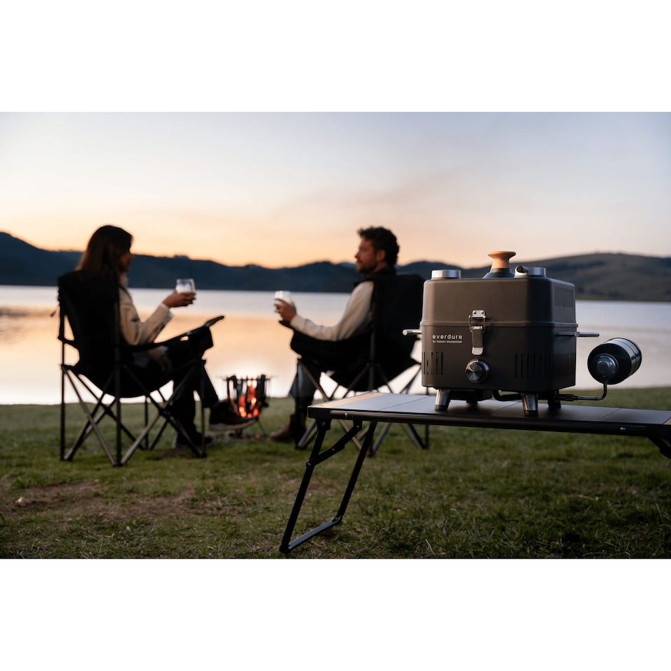 image 1 of Everdure by Heston Blumenthal CUBE PROFLAME 360 Portable Gas BBQ with Roasting Hood