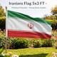 image 8 of Iran Old Persia Flag 5ft x 3ft with Brass Eyelets - Polyester Iranian Flag Banner for Cultural Display, Themed Decor, Room, Bar & Garden Decor | Multi