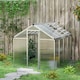 image 2 of Outsunny 8x6ft Aluminium Greenhouse with Door Window Galvanised Base