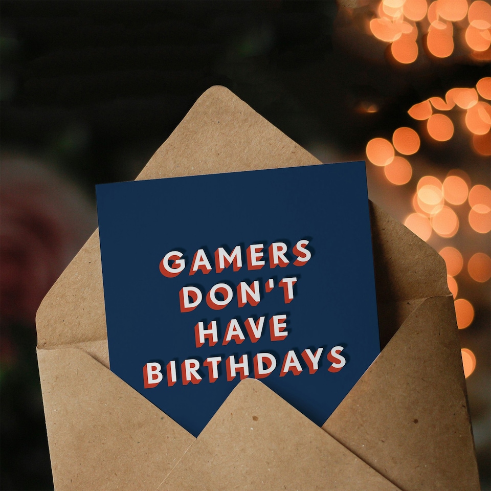 image 1 of Gamers Just Level Up Fun Bold Simple Modern For Him Birthday Card