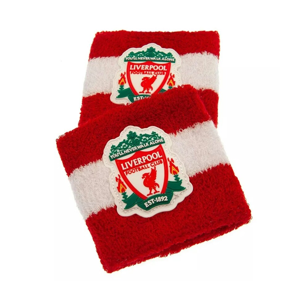 image 1 of Liverpool FC Cotton Wristband (Pack of 2) - Red/White - One Size