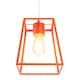 image 6 of Industrial Lantern Lamp Shade in Orange with Square Top and Bottom