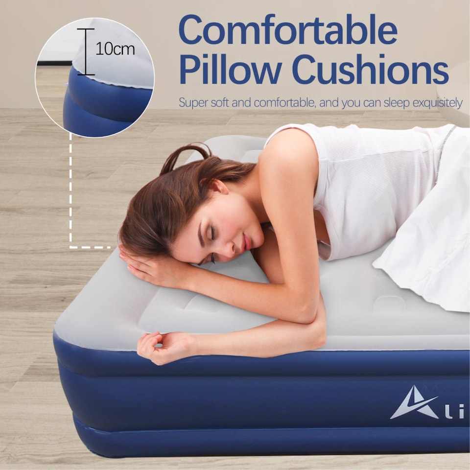 image 1 of Alivio Inflatable Airbed Mattress with Built-in Electric Pump - Air Mattress (Double)