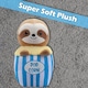 image 9 of Popcorn Sloth Soft Toy Cute Plushie Huggable Cuddly Stuffed Toy 36cm Blue