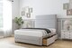 image 4 of Sloomy Monaco Silver Plush Divan Bed Base No Drawers With 54 Inch Floor Standing Headboard & 12 Inch Matching Footboard | Silver | Silver | King | 1