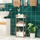 image 2 of HOMCOM 3-Tier Bathroom Rack Organizer Storage Shelf Rack Free Standing Bamboo