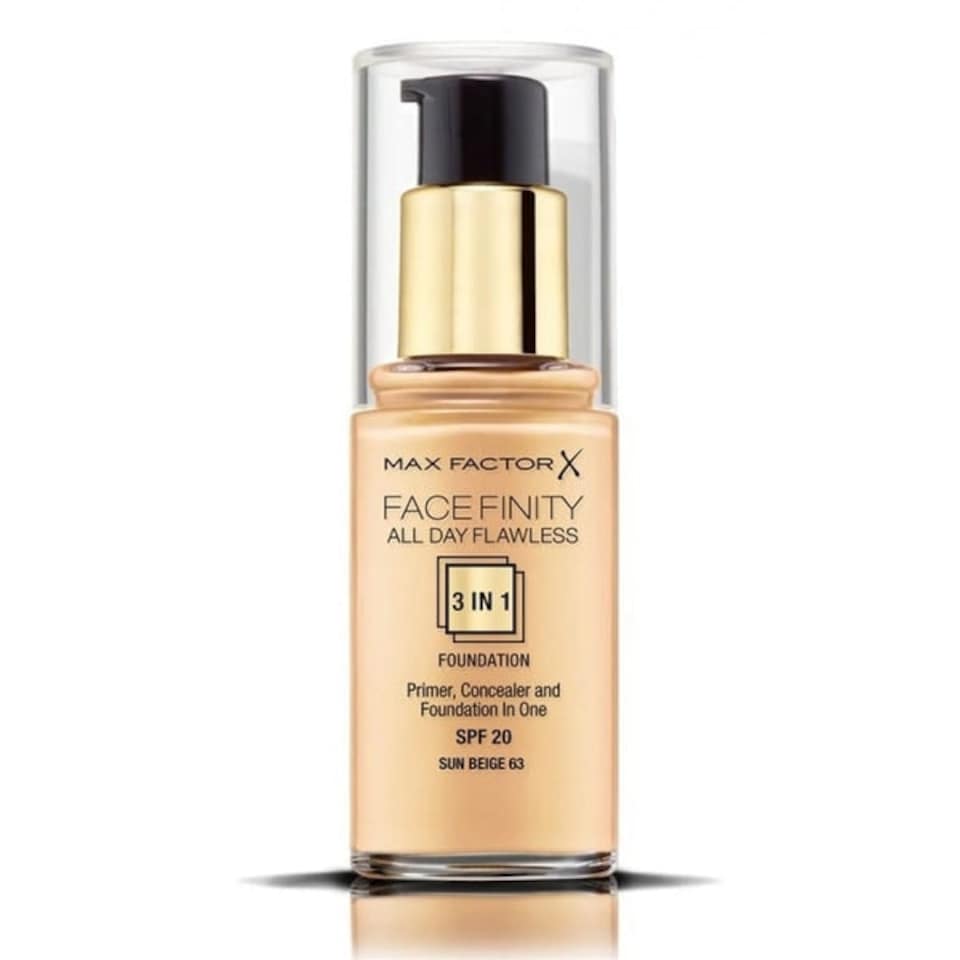 Max Factor Facefinity All Day Flawless 3 in 1 Foundation SPF20 30ml - 30 Porcelain N/A