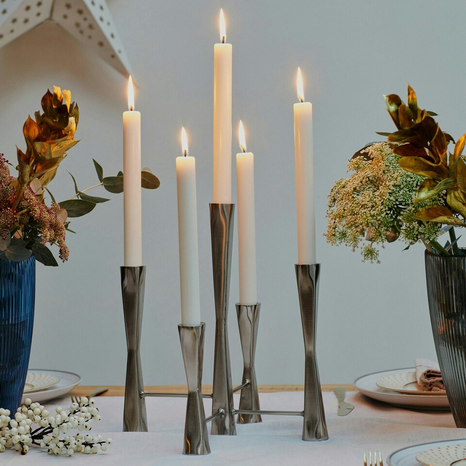 image 1 of Parker 5 Piece Candle Centerpiece - Mild Steel - L27 x W27 x H42 cm - Black | Black | 1