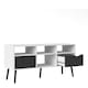 image 4 of Oslo TV Unit Wide 2 Drawers 4 Shelves in White and Black Matt