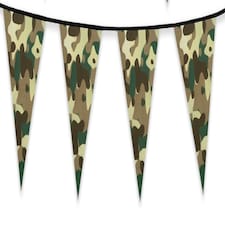 Camo Design Party Bunting 10m with 20 Pennants