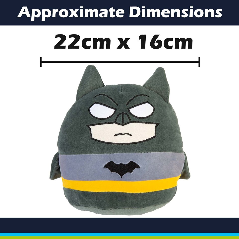 image 1 of PMS Batman Oval Plush Cushion Black - 22cm x 16cm