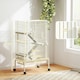 image 7 of PawHut 4-Level Rolling Small Animal Cage, Rabbit Cage with 15cm Deep Bottom